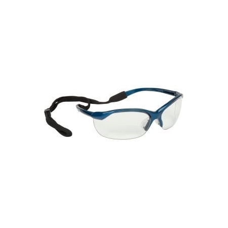 Honeywell North Safety Glasses, Uvextra AF, HC, Silver Mirror, Clear, Gray Lens, Metallic Blue Frame 11150900